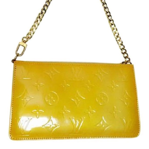 Louis Vuitton Vernis Yellow Monogram Pochette - Picture 1 of 3